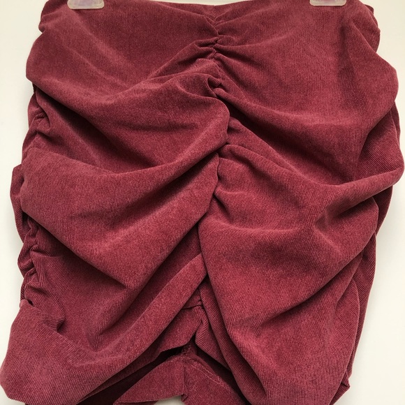 Zara Red Corduroy Skirt - Picture 2 of 5